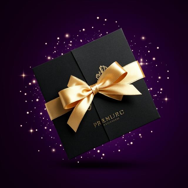 Luxury gift prizes with gold wrapping